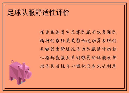 足球队服舒适性评价